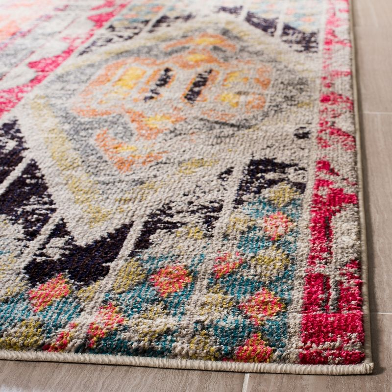 Monaco MNC222 Power Loomed Indoor Area Rug - Light Grey/Multi - 10'x14' - Safavieh
