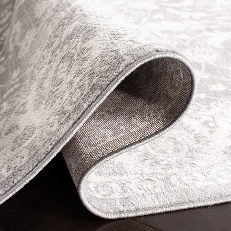 Brentwood BNT844 Power Loomed Area Rug - Cream/Grey - 3' X 3' Square - Safavieh.