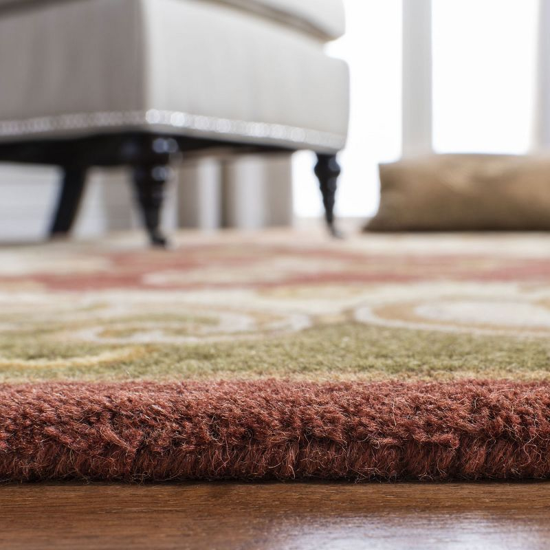 Classic CL234 Hand Tufted Accent Rug - Rust/Green - 2'x3' - Safavieh.