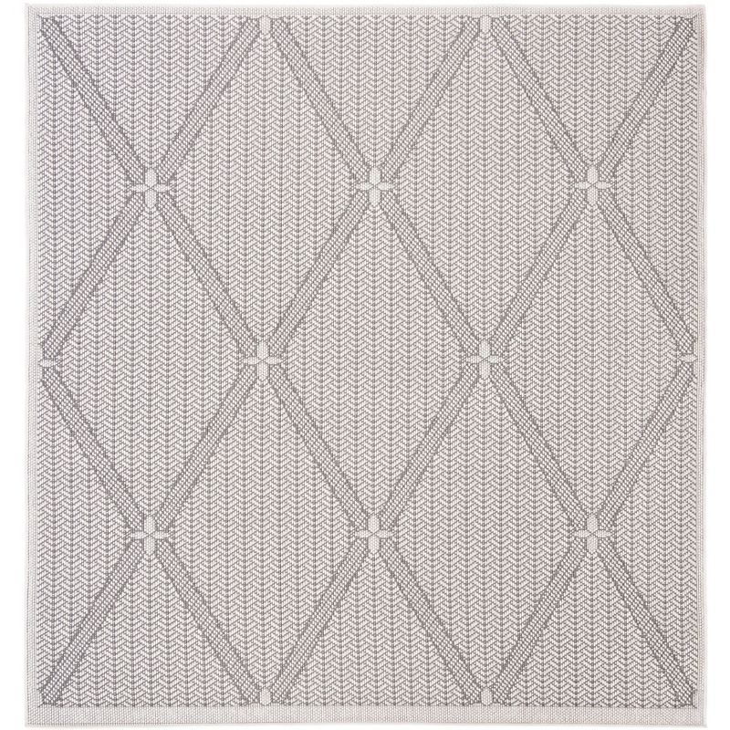 Bermuda BMU811 Power Loomed Indoor/Outdoor Area Rug - Cream/Gray - 8'x8' - Safavieh.
