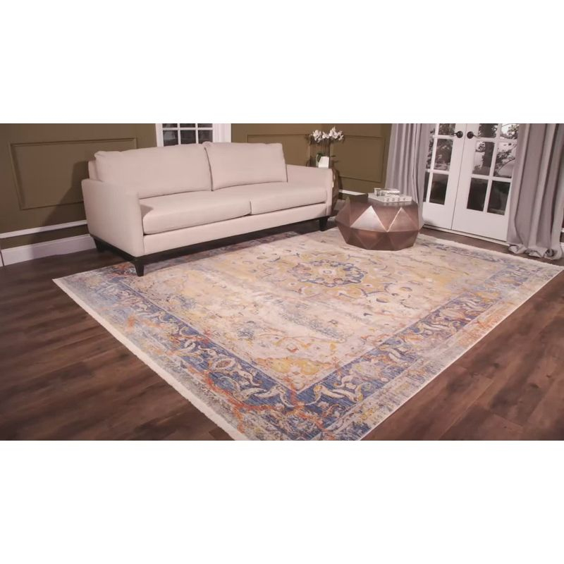 Vintage Persian VTP435 Power Loomed Indoor Runner Rug - Saffron/Cream - 2'2"x12' - Safavieh