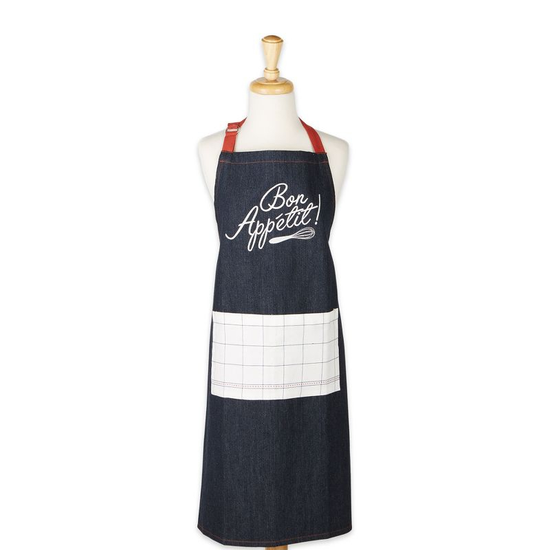 Design Imports Bon Appetit Denim Embroidered Apron