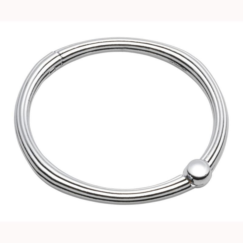O Ring Style Shower Curtain Hooks 12-Piece Set 4"x 7" Chrome by Carnation Home Fashions