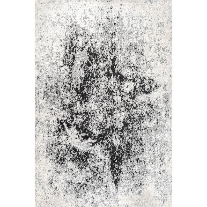 5'x8' Dune Modern Abstract Area Rug, Cream/Gray - JONATHAN Y