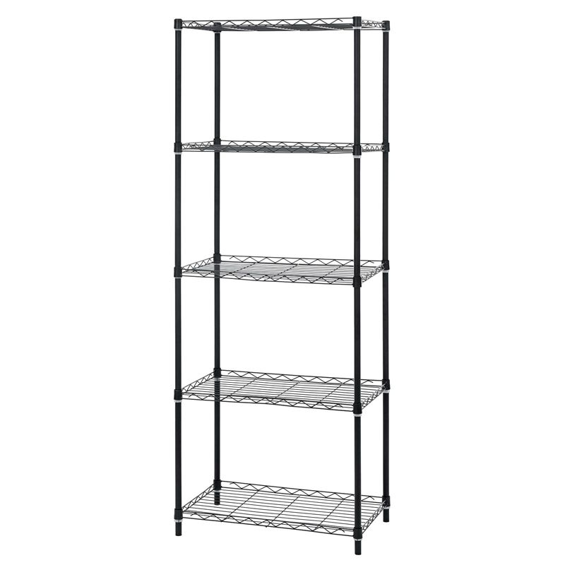 HONEIER 5-Tier Heavy Duty Storage Rack Shelving Unit Black