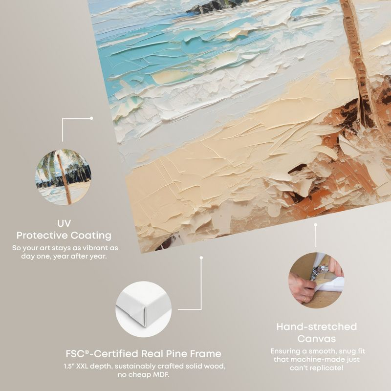 Art Remedy Beach Paradise Chic Coastal Wall Art, 40" x 40", Gallery Wrapped