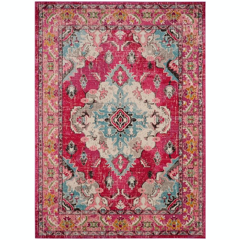 Monaco MNC243 Power Loomed Indoor Area Rug - Pink/Multi - 9'x12' - Safavieh