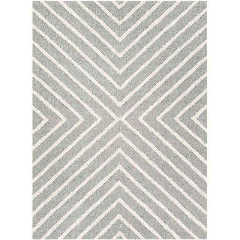 Safavieh Kids Pattern SFK920 Hand Tufted Indoor Area Rug - Grey/Ivory - 5'x7' - Safavieh