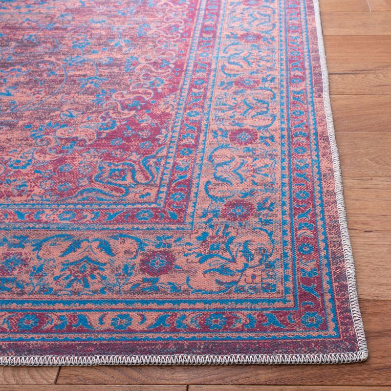 Serapi SEP550 Power Loomed Machine Washable Skid-Resistant Indoor Accent Rug - Gold/Blue - 4'x6' - Safavieh