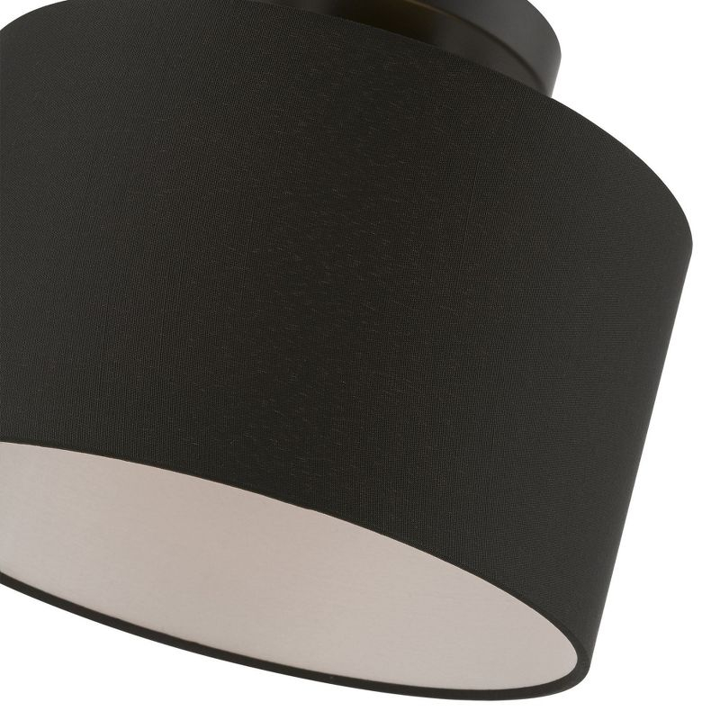 Livex Lighting Bainbridge 1 - Light Semi-Flush Mount in  Black