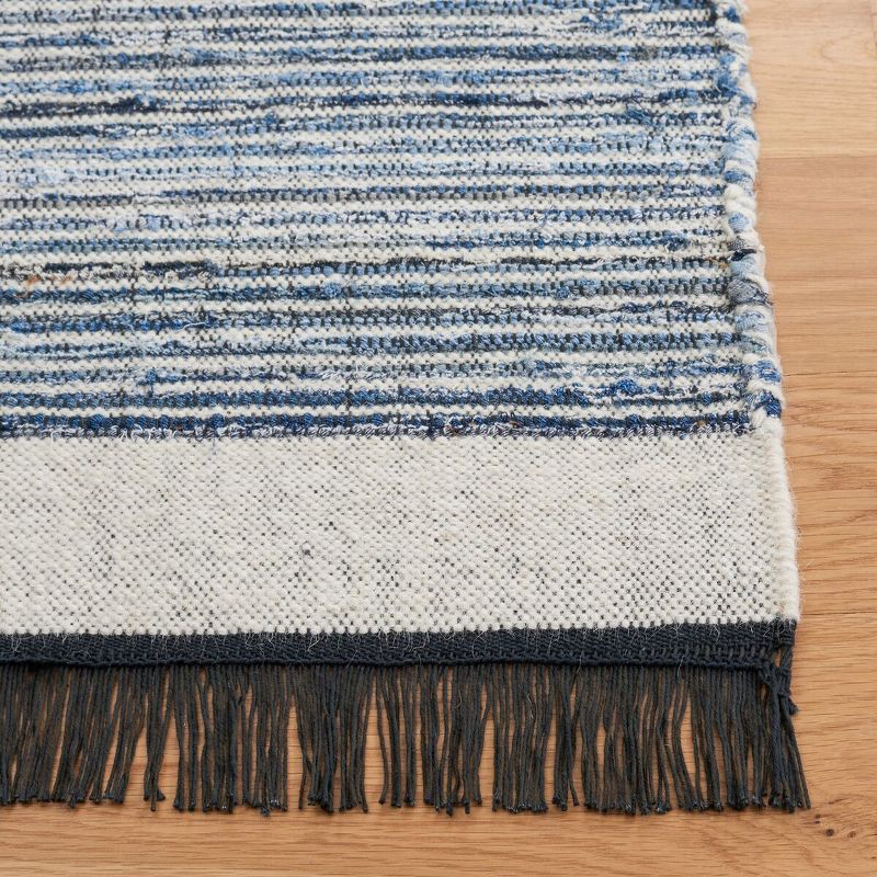 Kilim KLM310 Hand Woven Runner Rug - Blue/Ivory - 2'3"x9' - Safavieh.