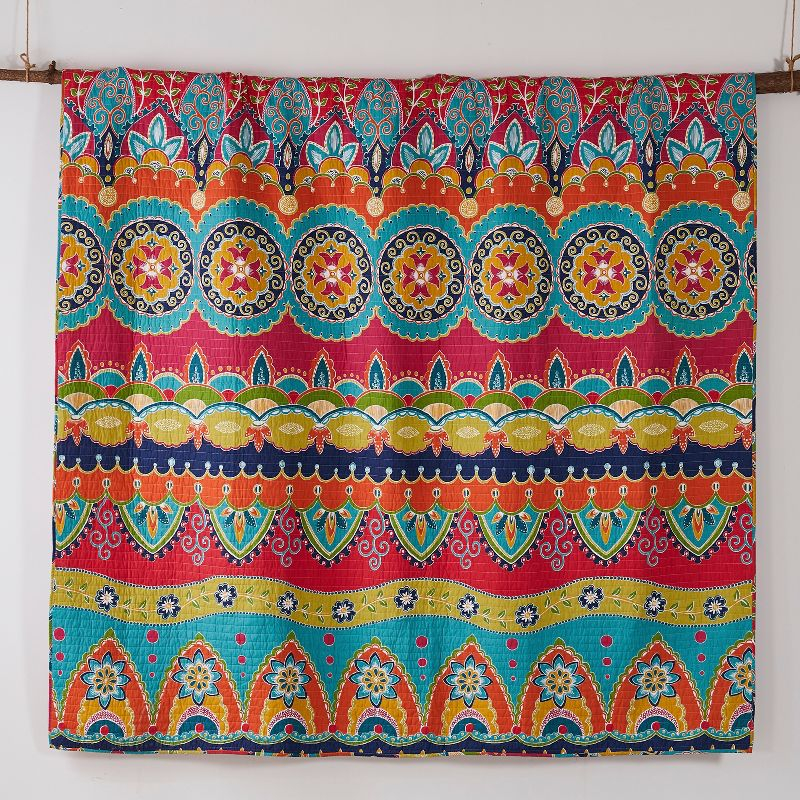Amelie Bohemian Quilt Set - Full/Queen Quilt and Two Standard Pillow Shams Multi - Levtex Home
