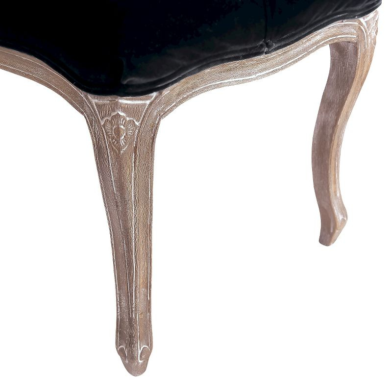 Tufted Black Velvet Bench - Christopher Knight Home: Rubberwood Frame, Cushioned, for Living Room & Bedroom