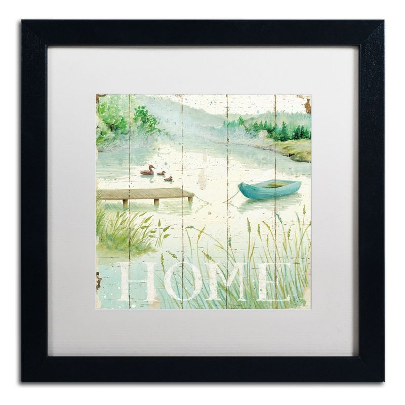 Trademark Fine Art - Daphne Brissonnet 'Lakeside I' Matted Framed Art