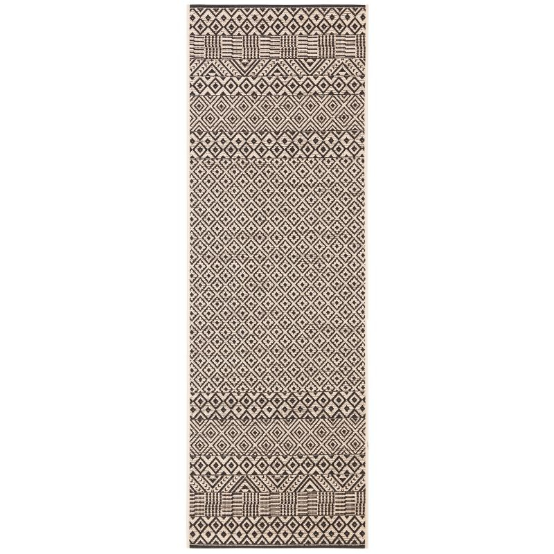 Courtyard CY6235 Power Loomed Indoor and Outdoor Area Rug - Beige/Black - 8'x10' - Safavieh
