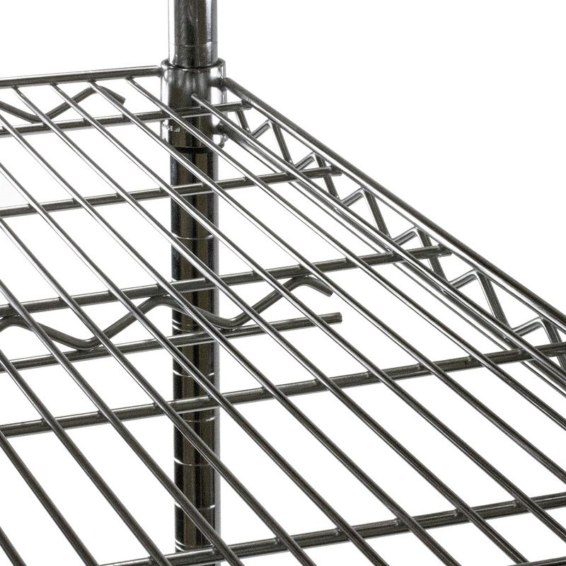 Shelving.com Chrome Wire Shelving with 2 Tier Shelves - 8"d x 24"w x 14"h