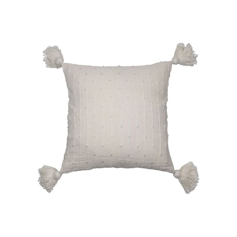 Kira Tassels Cotton Throw Pillow