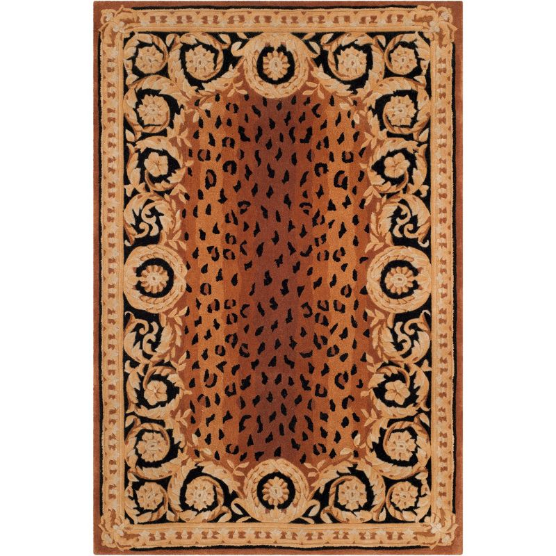 Naples NA712 Hand Tufted Area Rug - Black/Gold - 4'x6' - Safavieh.