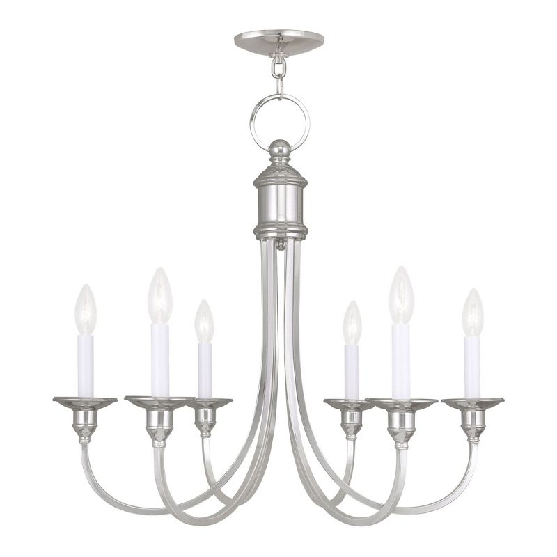 Livex Lighting Cranford 6 - Light Chandelier in  Polished Nickel
