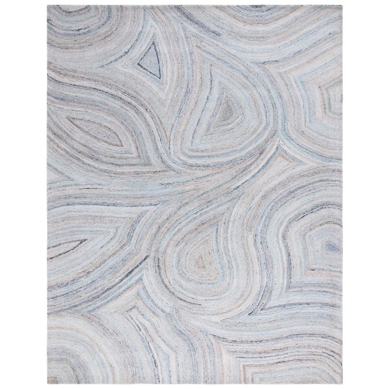Abstract ABT147 Hand Tufted Area Rug - Beige/Blue - 6'x9' - Safavieh .