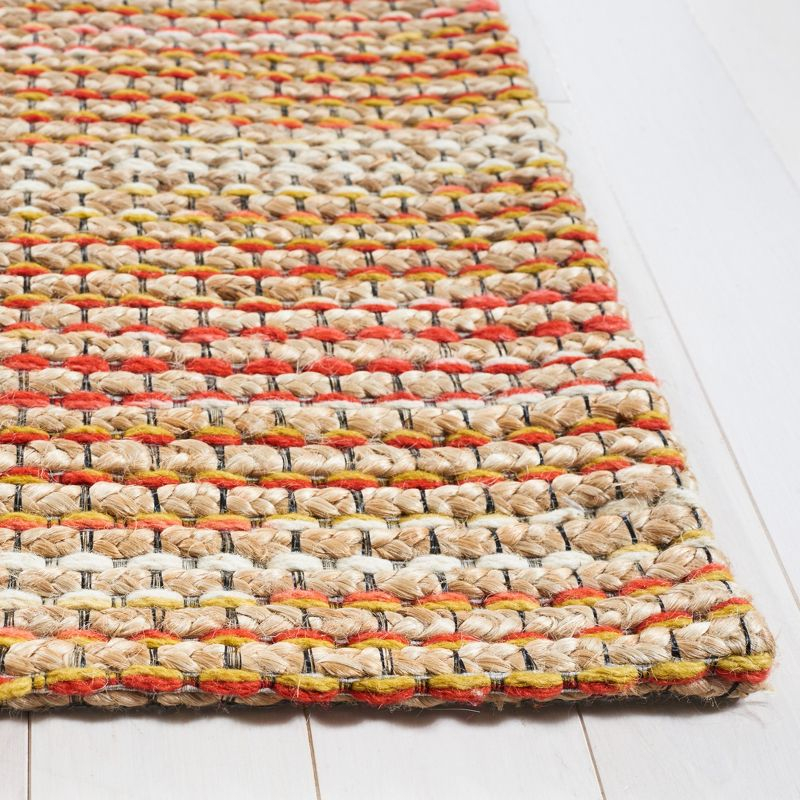 Marbella MRB851 Hand Loomed Area Rug - Natural/Red - 5'x8' - Safavieh.