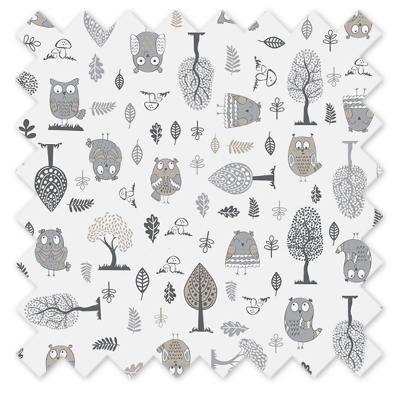 Bacati - Owls in the Woods Beige/Grey Curtain Panel