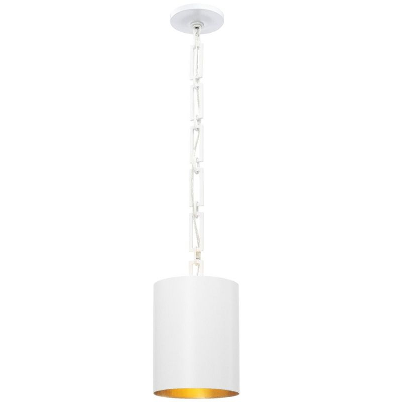 Crystorama Lighting Alston 1 - Light Chandelier in  Matte White/Antique Gold