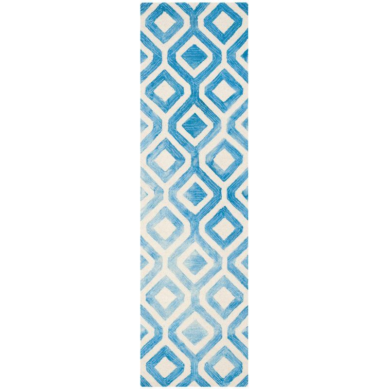 Dip Dye DDY679 Hand Tufted Indoor Runner - Ivory/Blue - 2'3"x6' - Safavieh
