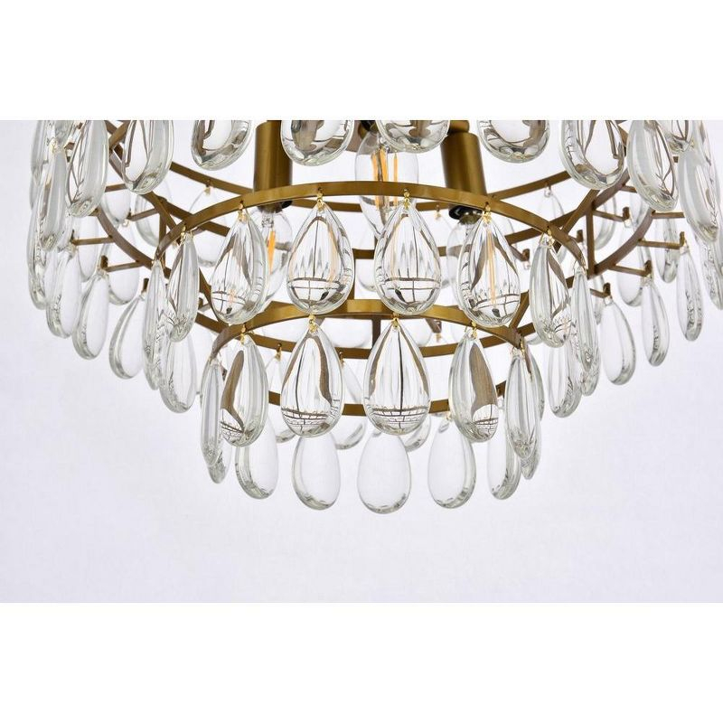 Elegant Lighting Mila 16 inch flush mount in brass