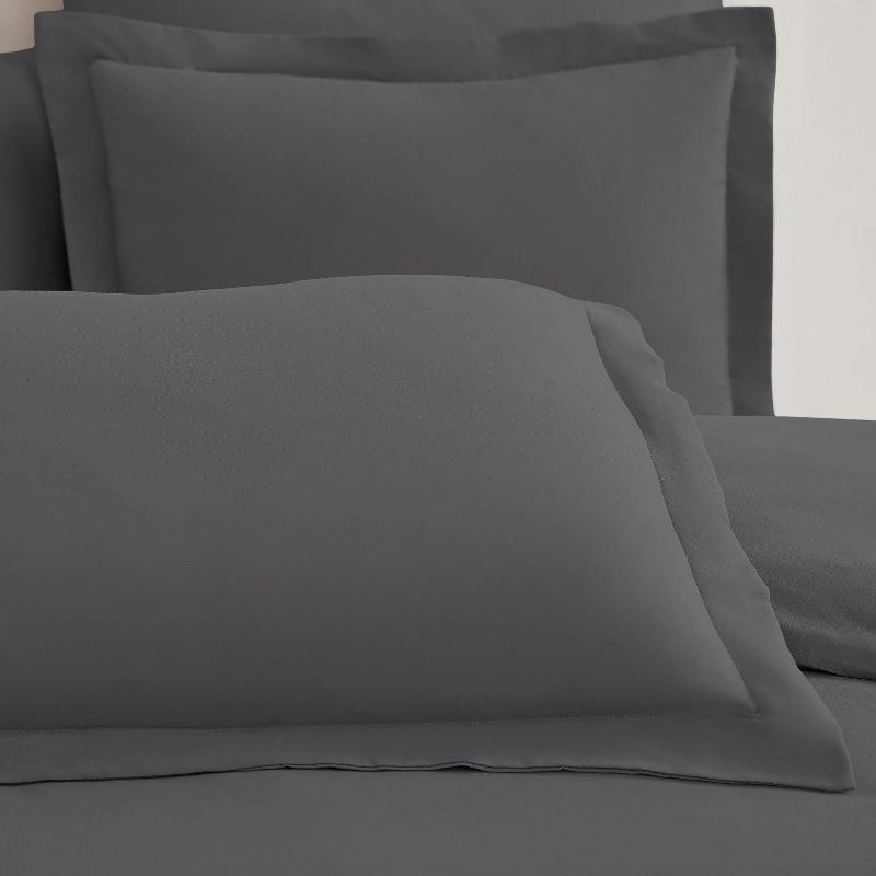 Mellanni Microfiber Duvet Cover Set, Twin, Gray, 3 Piece