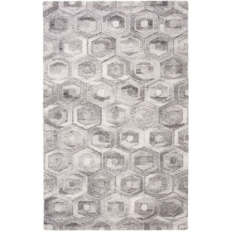 Abstract ABT632 Handmade Indoor Area Rug - Grey/Beige - 9'x12' - Safavieh