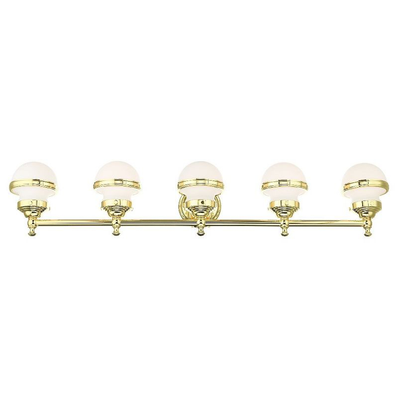 Livex Lighting Oldwick 5 - Light Vanity in  Polished Brass