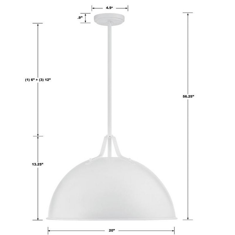 Crystorama Lighting Soto 1 - Light Pendant in  White