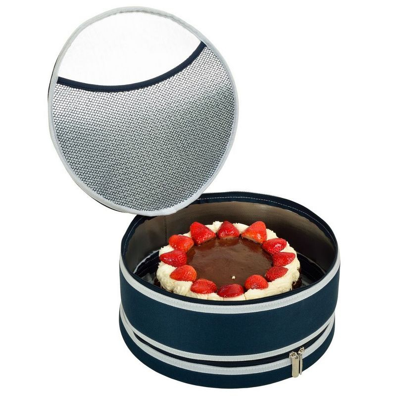 Picnic at Ascot Pie and Cake Carrier 12" Diameter - Rigid No Sag - Sides, Top, Bottom