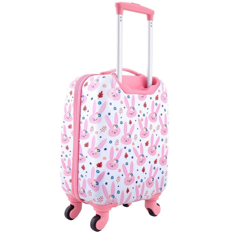 Travelers Club Kids' 5pc Hardside Checked Spinner Luggage Set - Bunny