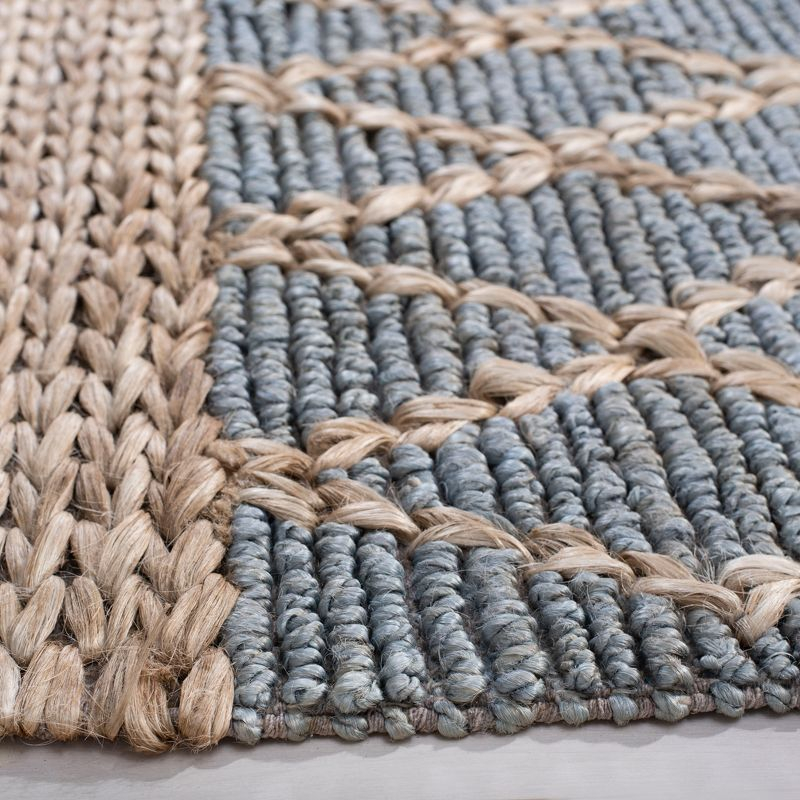 Natural Fiber NF951 Hand Loomed Indoor Area Rug - Light Blue - 6'x6' - Safavieh