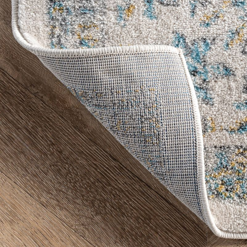 12'x15' Verona Vintage Persian Style Area Rug Blue - nuLOOM: Geometric Pattern, Low Pile, Indoor Rectangle Rug