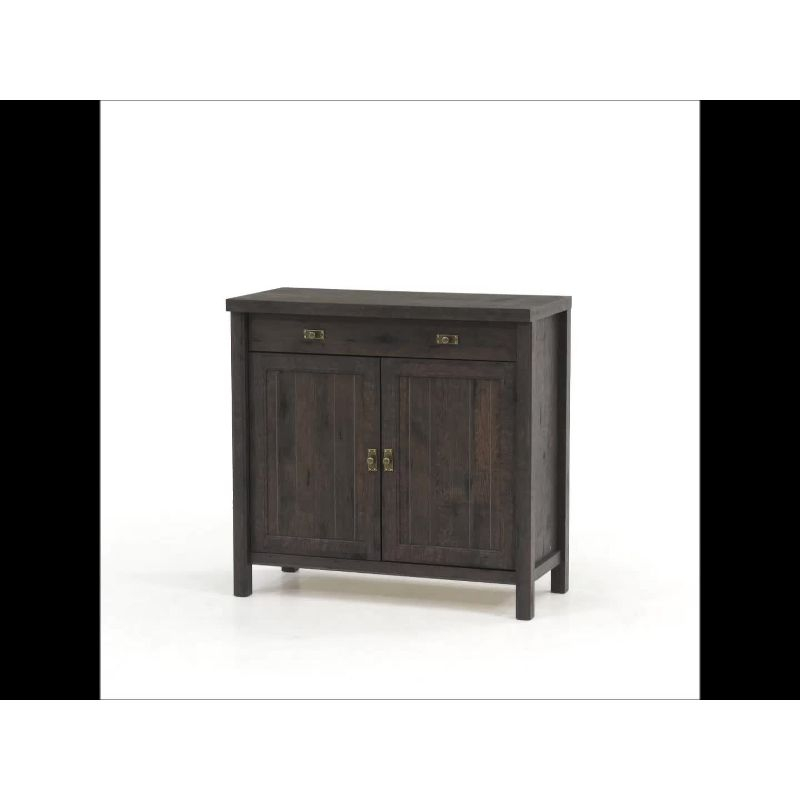 Sauder 30" Costa Library Base Coffee Oak : Farmhouse Style with Adjustable Shelves, Particle Board Construction