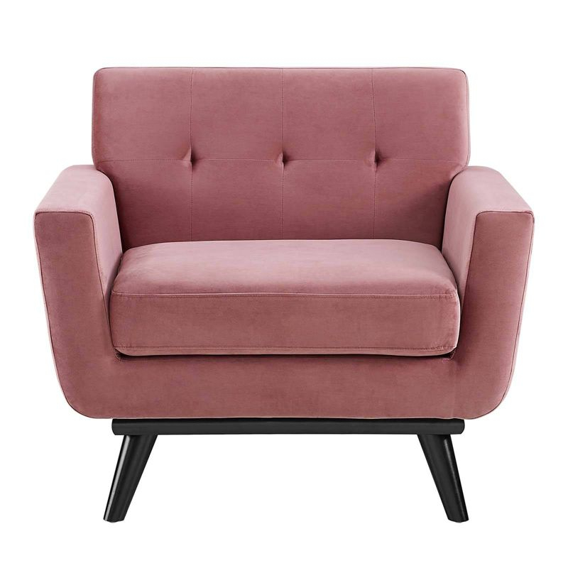 Engage Performance Velvet Armchair Dusty Rose - Modway