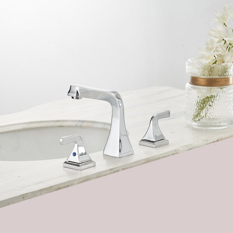 BWE 8 in. Widespread 2-Handle Bathroom Sink Faucet in Polished Chrome