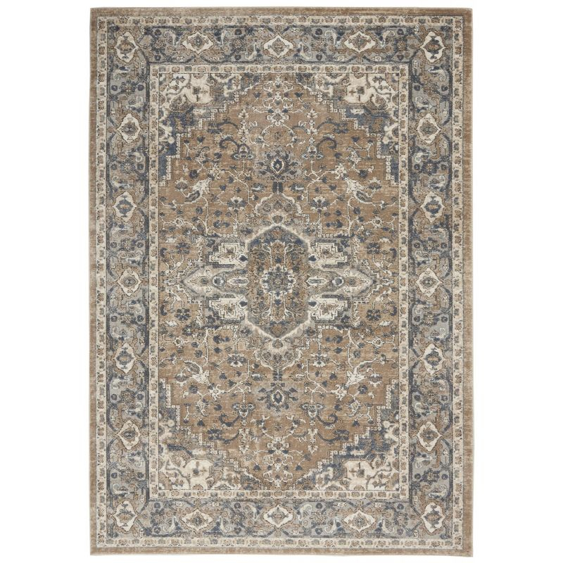 Nourison Concerto Center Medallion Indoor Rug Beige Grey 3'9" x 5'9"