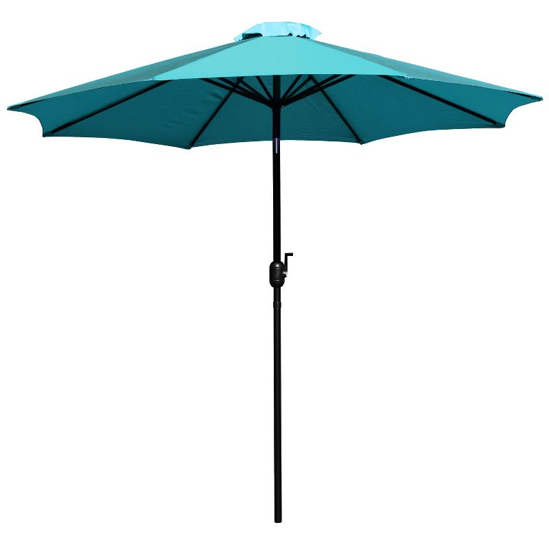 Flash Furniture Teal 9 FT Round Umbrella with 1.5" Diameter Aluminum Pole with Crank and Tilt Function