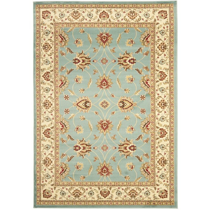 Lyndhurst LNH553 Power Loomed Area Rug - Blue/Ivory - 6'7"x9'6" - Safavieh