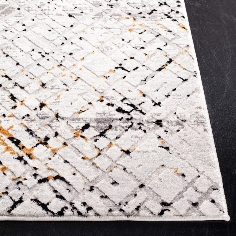 Amalfi AMF552 Power Loomed Area Rug - Cream/Charcoal - 5'3"x7'6" - Safavieh.