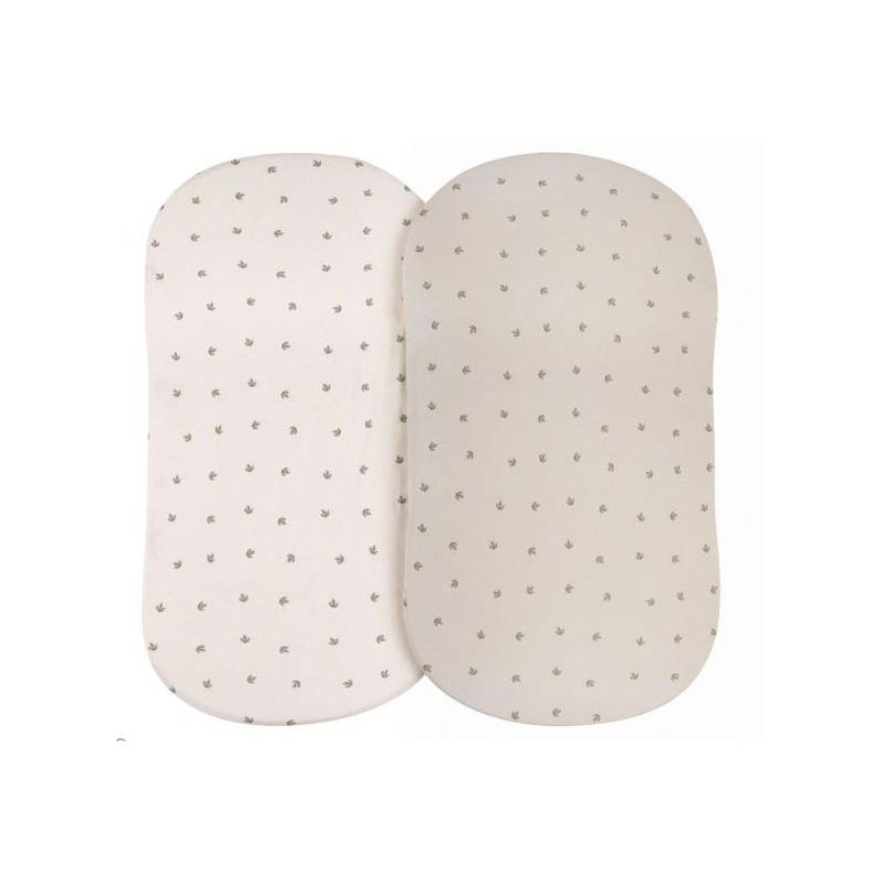 Ely's & Co. Baby Fitted Bassinet  Sheet   100% Combed Jersey Cotton  2 Packs Gender Neutral