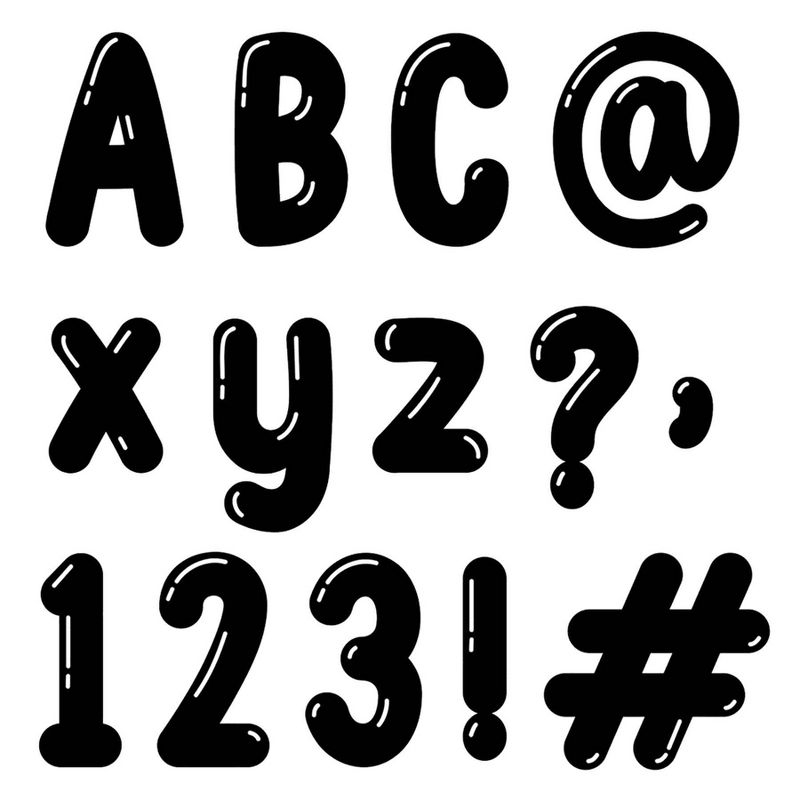 Creative Teaching Press 216 Piece Core Decor Bubble Letters Designer Letters Set