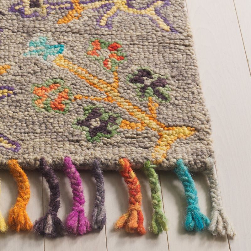 Blossom BLM453 Hand Tufted Indoor Runner Rug - Grey/Multi - 2'3"x8' - Safavieh
