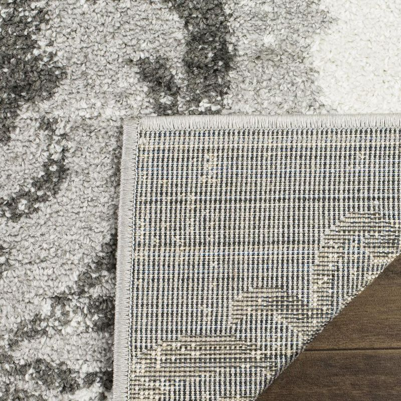 Adirondack ADR114 Machine Made Indoor Area Rug - Silver/Ivory - 9'x9' - Safavieh