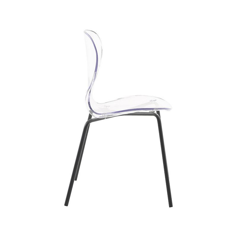 Meridian Furniture,Clarion Matte Black Dining Chair, Set of 2