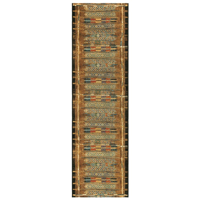 Liora Manne Marina Stripe Indoor/Outdoor Rug Gold 1'11" x 7'6"